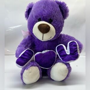 Far East Purple I Love You Bear Plush